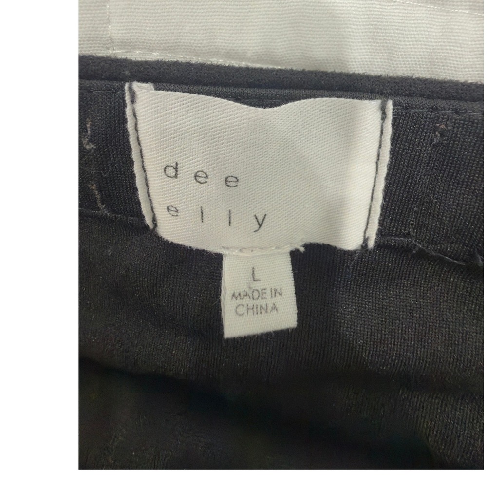 Dee Elly Black Embroidered Floral Mini Skirt Size L Boho A-Line BMDW315DIMK - Picture 3 of 8